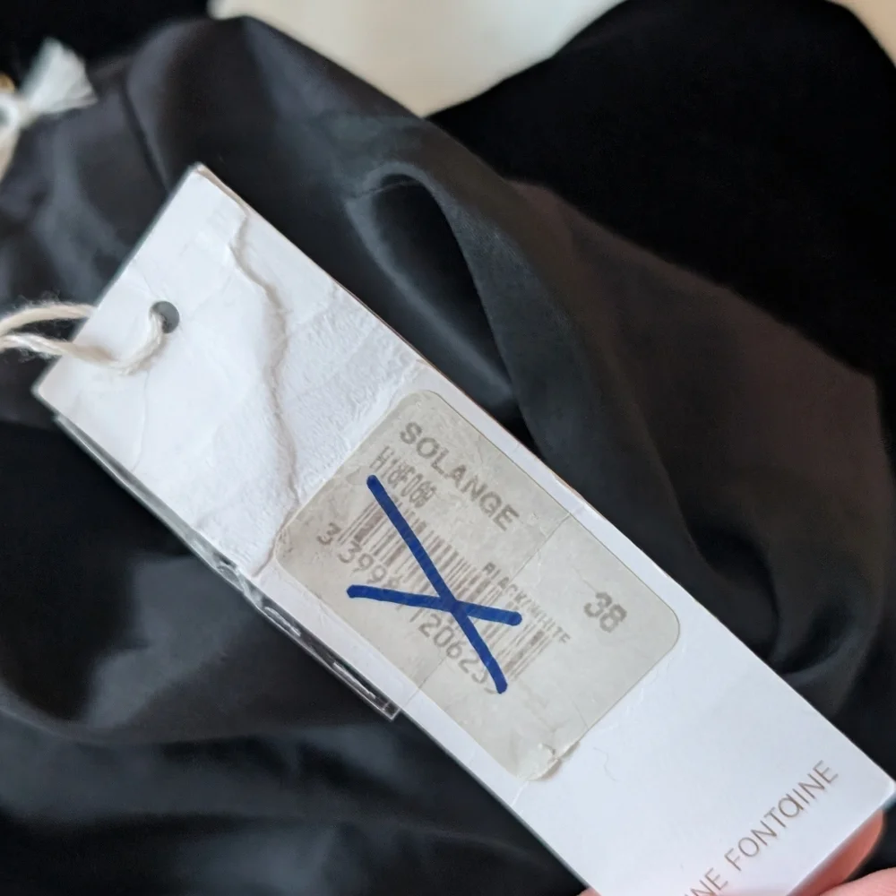 Anne Fontaine Black Velvet White Ruffle Solange Cocktail Dress Size‎ 38 (6) - Picture 11 of 13